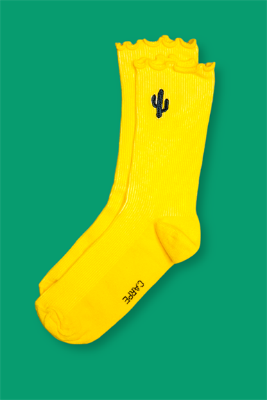 Fitilli Sarı Kaktüs Çorap